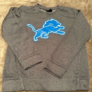 Kids Gray Sweatshirt with Blue Lion Design